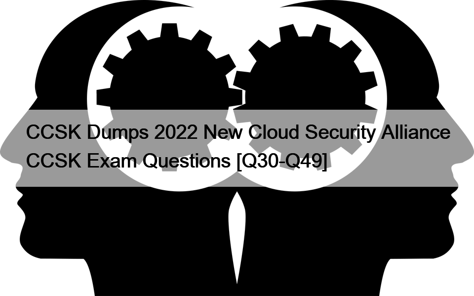 CCSK Dumps 2022 New Cloud Security Alliance CCSK Exam Questions [Q30-Q49]